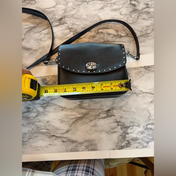 Coach Cassie 19 in Black Pebble Leather with Rivets & Silver Hardware - Picture 14 of 15